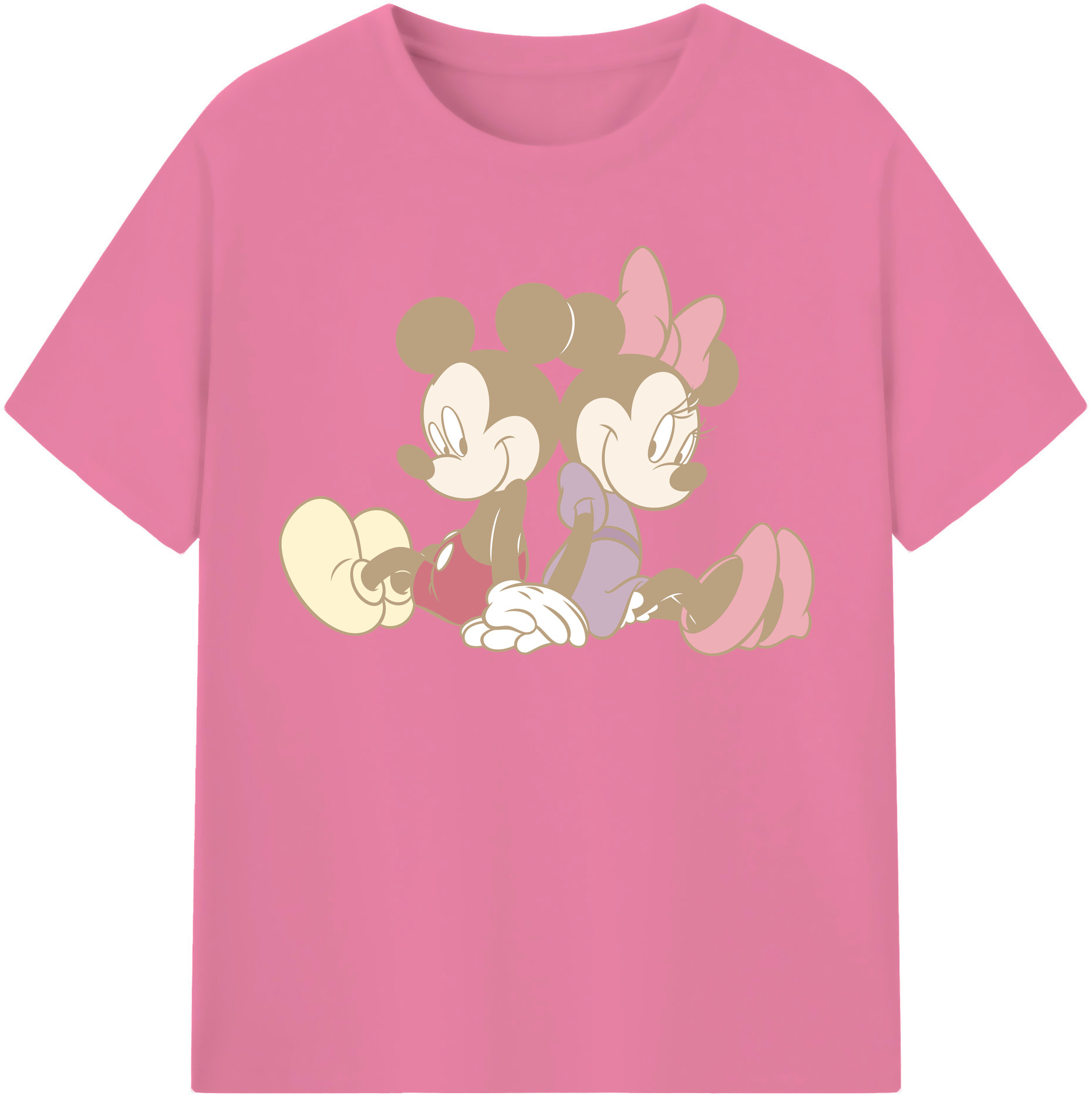 （画像用） ミッキーマウス Mickey Mouse 綿100％半袖Tシャツ（フロントプリント）